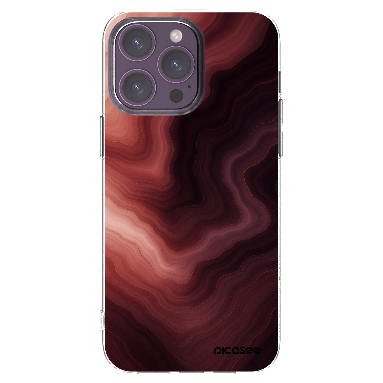 Picasee διαφανής θήκη σιλικόνης Apple iPhone 14 Pro Max - Rouge