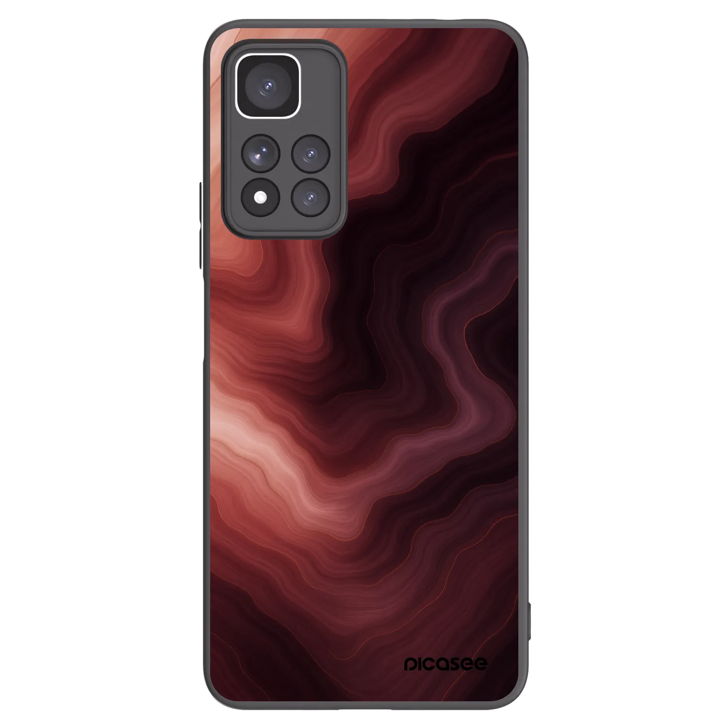 Picasee Μαύρη θήκη σιλικόνης για Xiaomi Redmi Note 11 Pro+ 5G - Rouge
