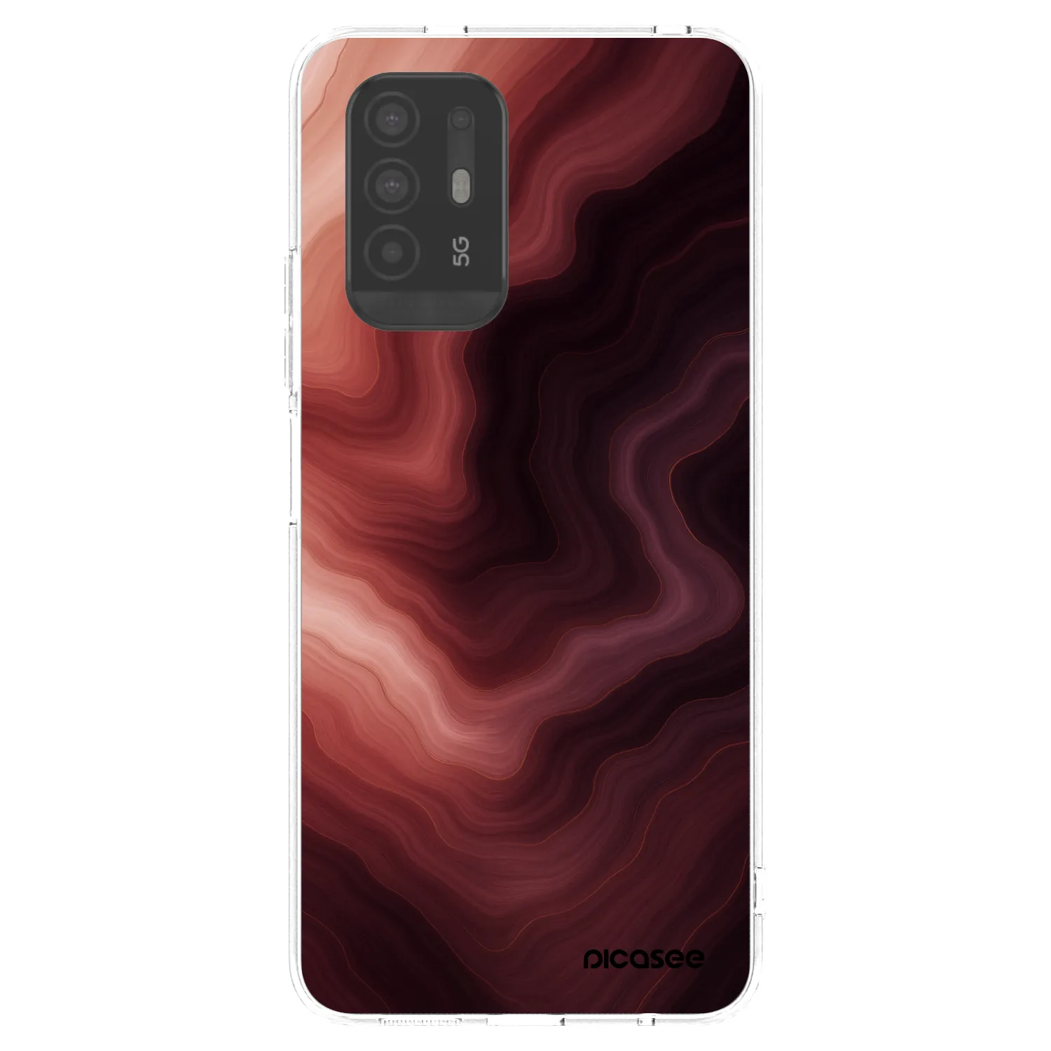 Picasee διαφανής θήκη σιλικόνης OPPO A94 5G - Rouge