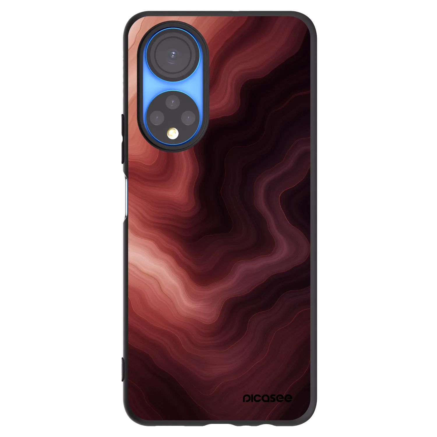 Picasee Μαύρη θήκη σιλικόνης για Honor X7 - Rouge