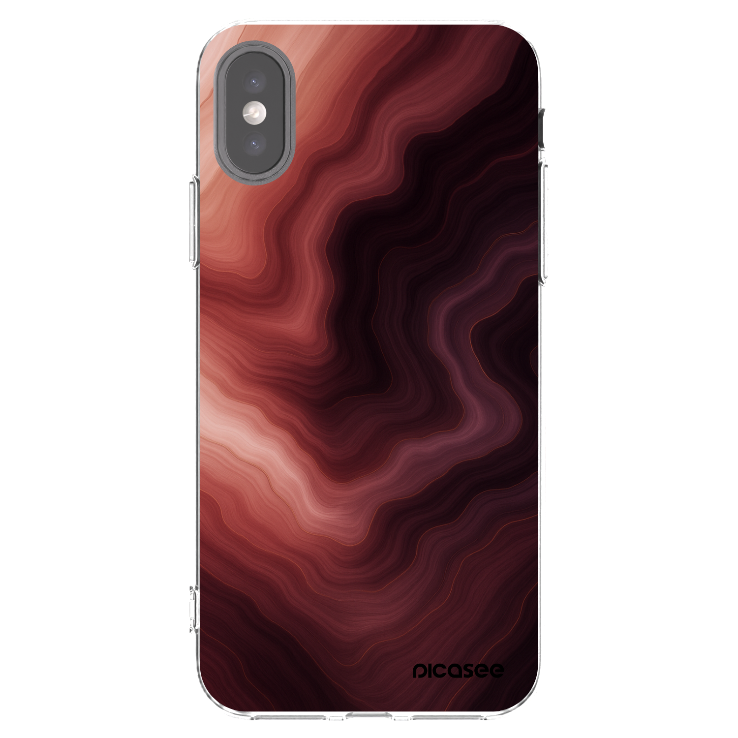 Picasee διαφανής θήκη σιλικόνης Apple iPhone X/XS - Rouge
