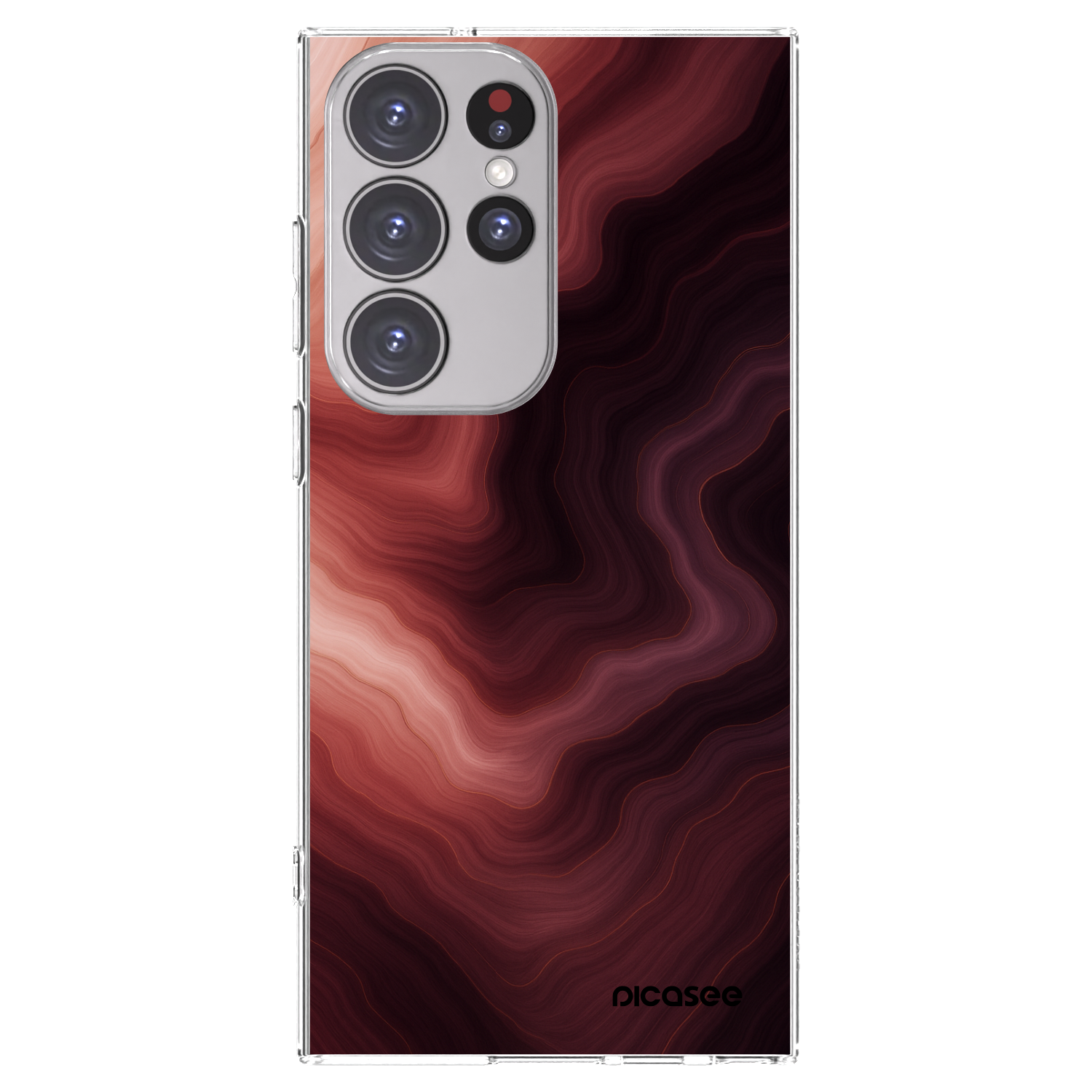 Picasee διαφανής θήκη σιλικόνης Samsung Galaxy S23 Ultra 5G - Rouge