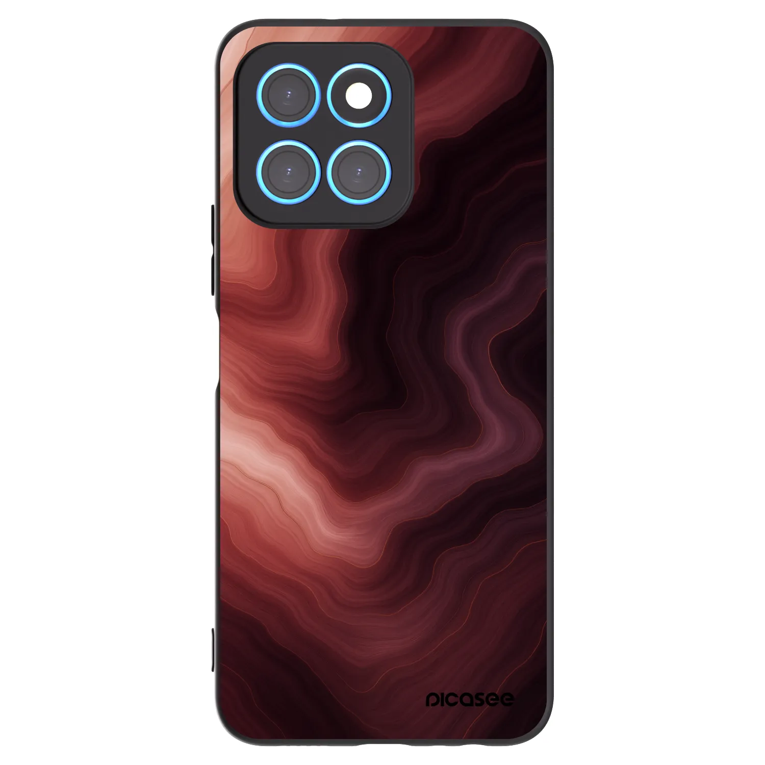 Picasee Μαύρη θήκη σιλικόνης για Honor X8 5G - Rouge