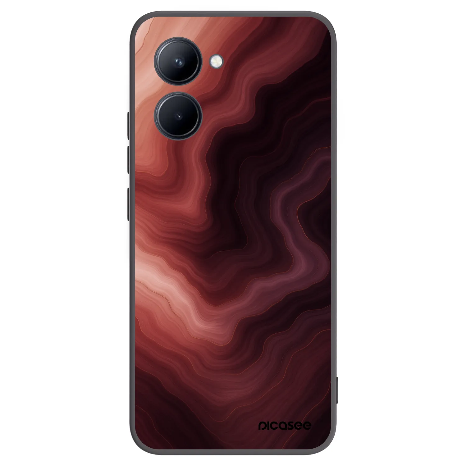 Picasee Μαύρη θήκη σιλικόνης για Realme C33 (2023) - Rouge