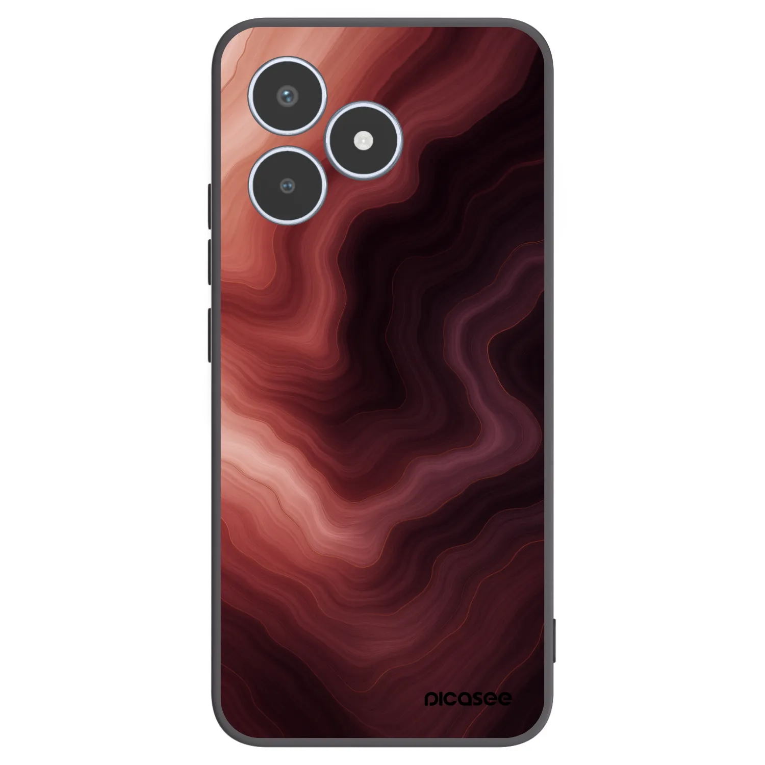 Picasee Μαύρη θήκη σιλικόνης για Realme C53 - Rouge