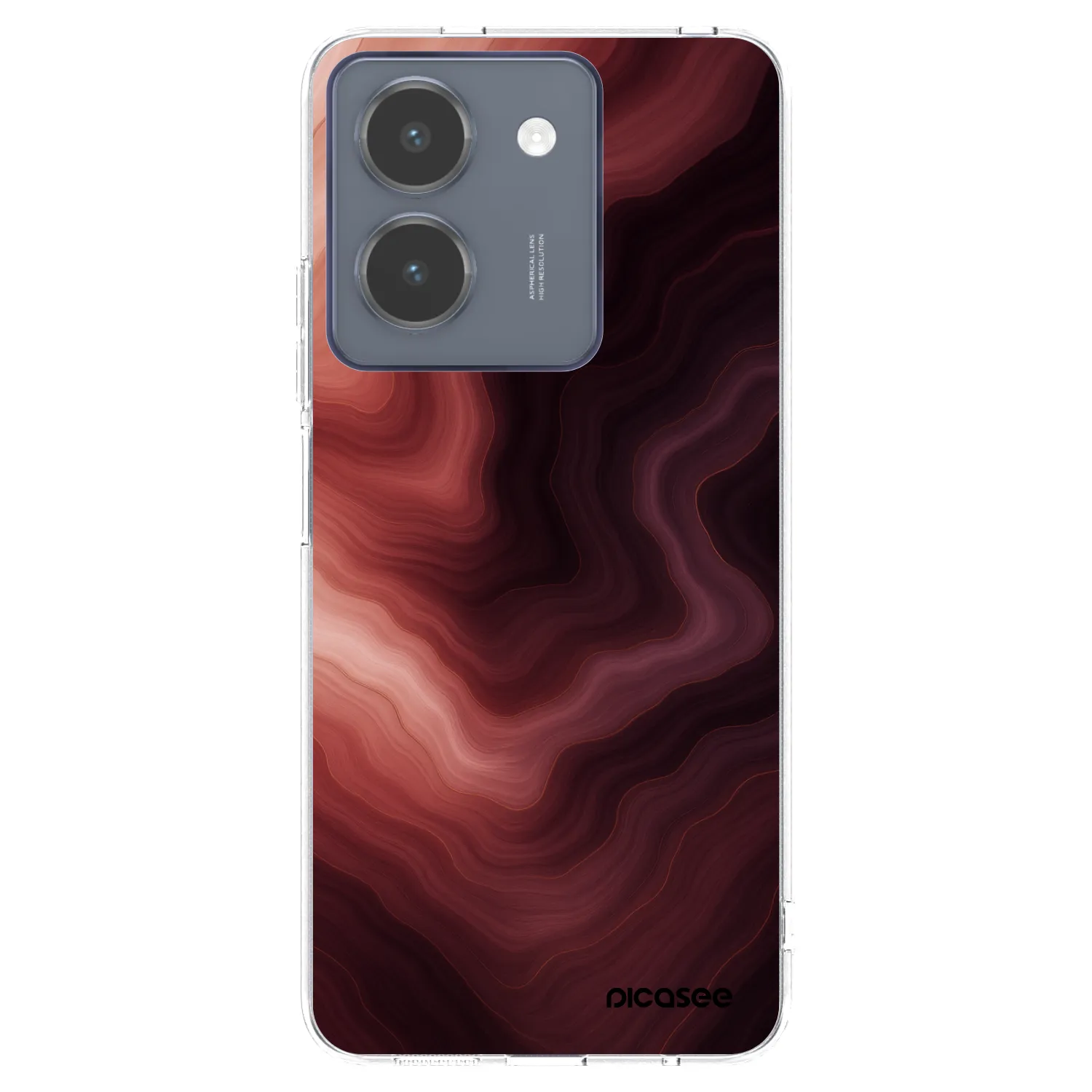 Picasee διαφανής θήκη σιλικόνης Vivo Y36 4G - Rouge