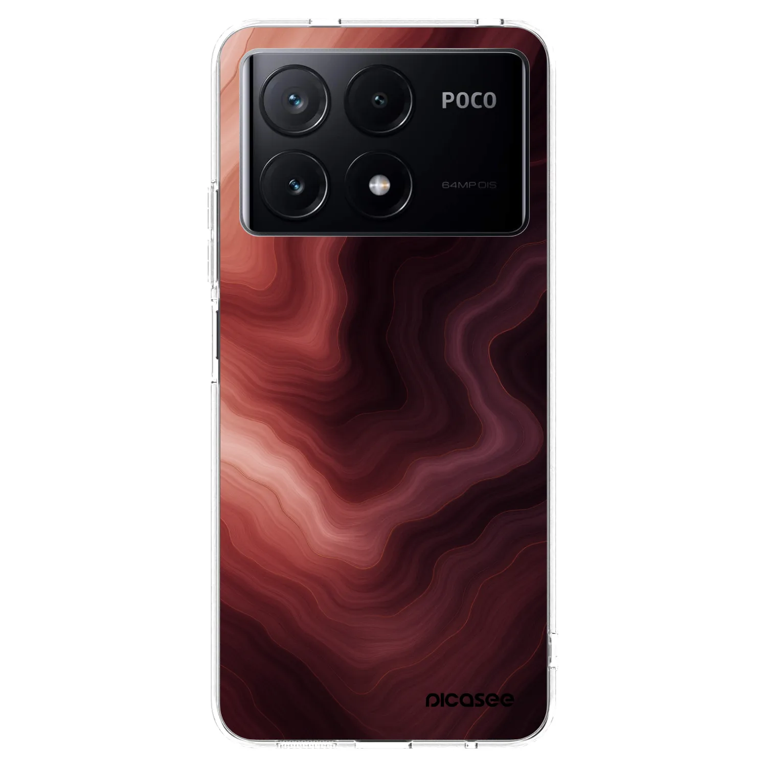 Picasee διαφανής θήκη σιλικόνης Xiaomi Poco X6 Pro - Rouge