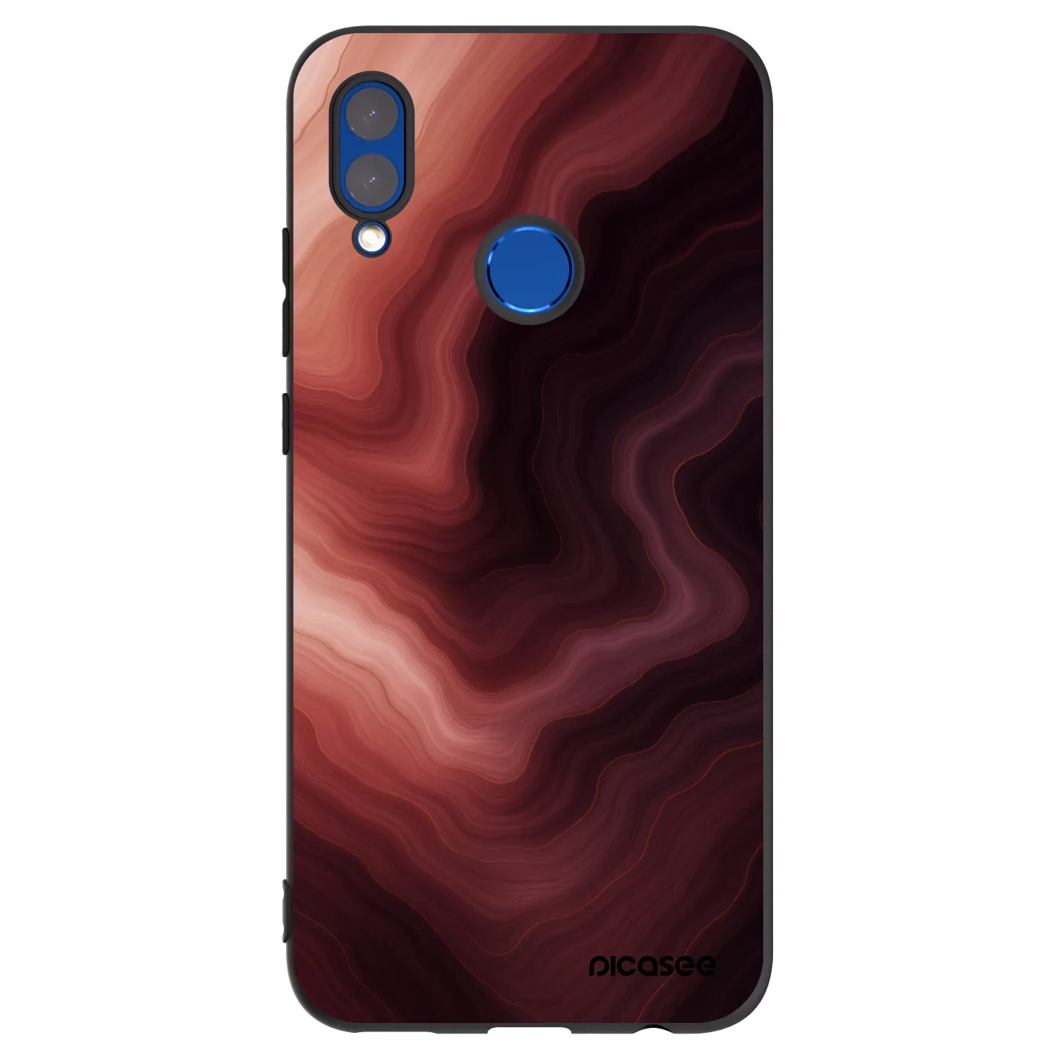 Picasee Μαύρη θήκη σιλικόνης για Honor 10 Lite - Rouge