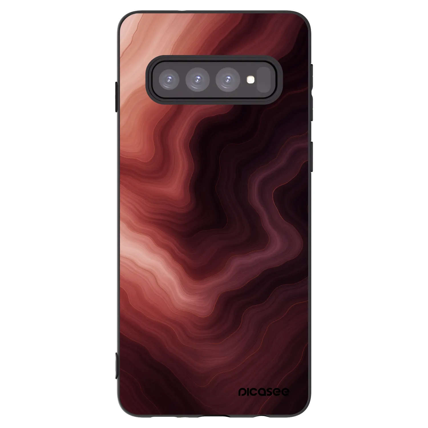 Picasee Μαύρη θήκη σιλικόνης για Samsung Galaxy S10 G973 - Rouge