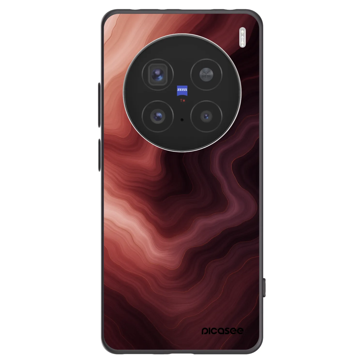 Picasee Μαύρη θήκη σιλικόνης για Vivo X200 Pro - Rouge