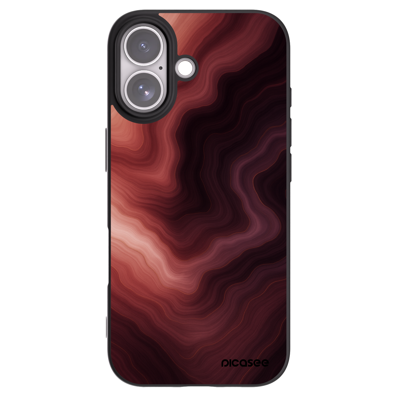 Picasee Μαύρη θήκη σιλικόνης για Apple iPhone 17 - Rouge
