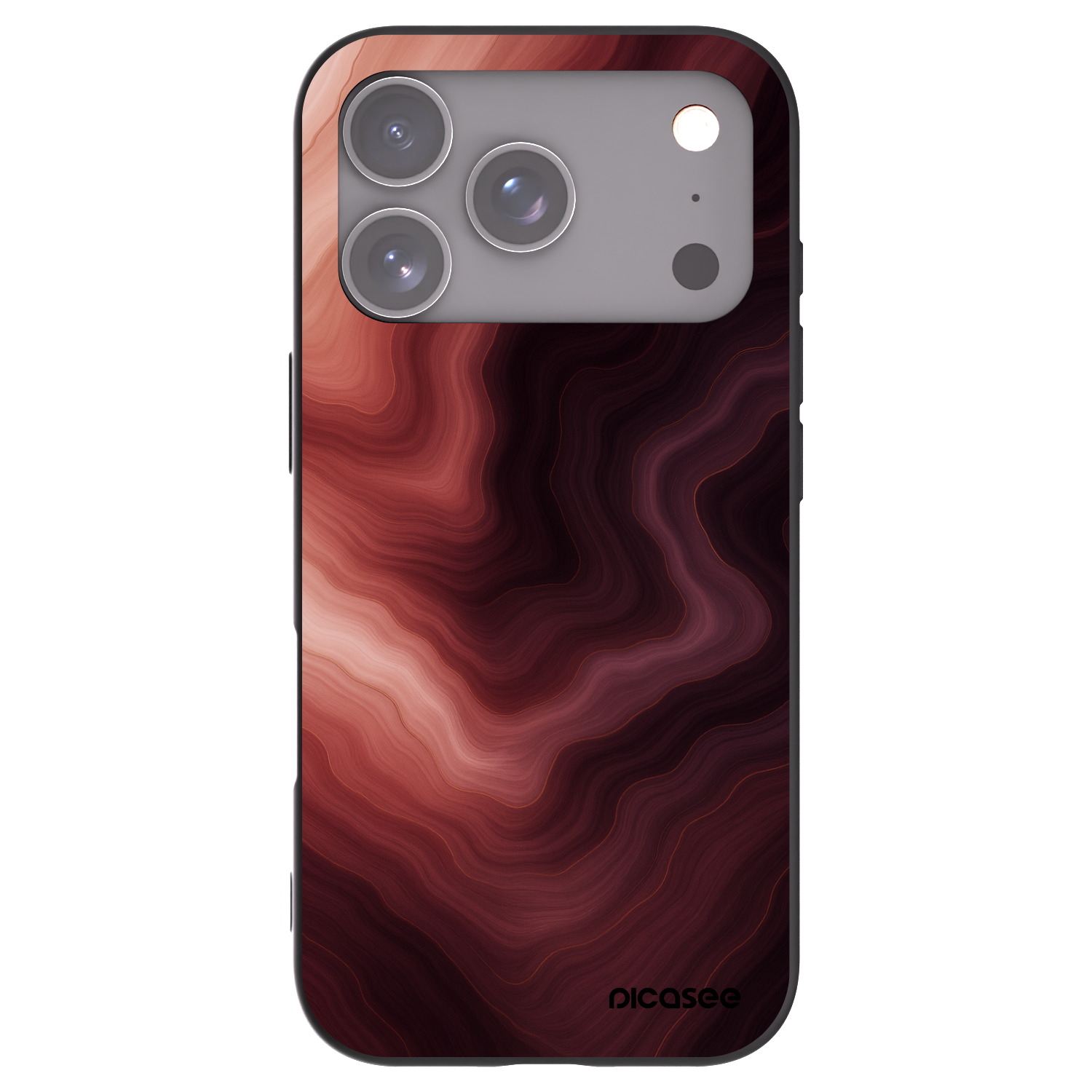 Picasee Μαύρη θήκη σιλικόνης για Apple iPhone 17 Pro - Rouge