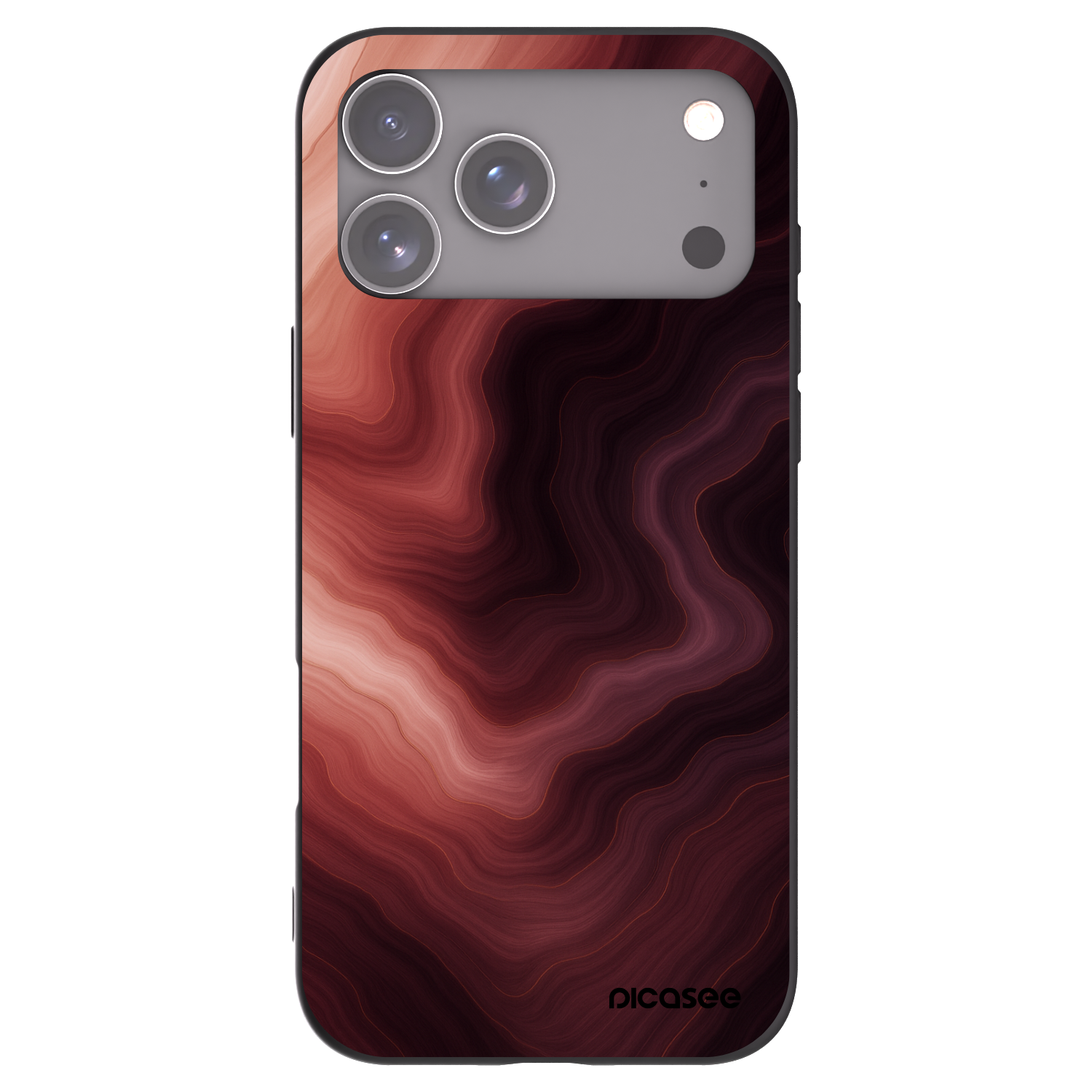 Picasee Μαύρη θήκη σιλικόνης για Apple iPhone 17 Pro Max - Rouge