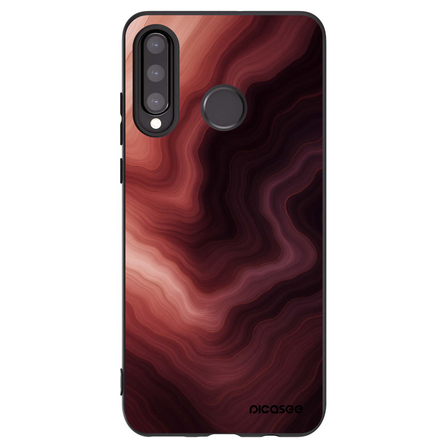 Picasee Μαύρη θήκη σιλικόνης για Huawei P30 Lite - Rouge