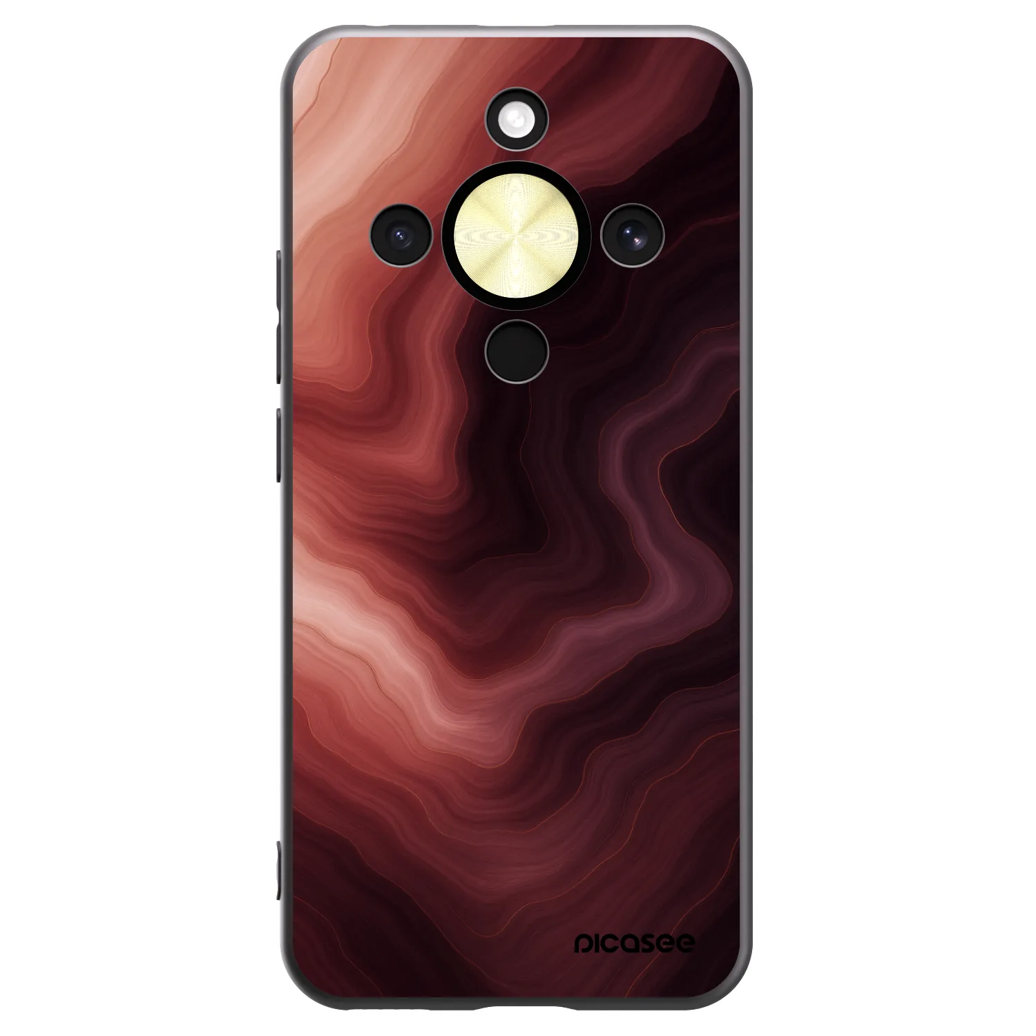 Picasee Μαύρη θήκη σιλικόνης για Honor Magic8 Lite 5G - Rouge
