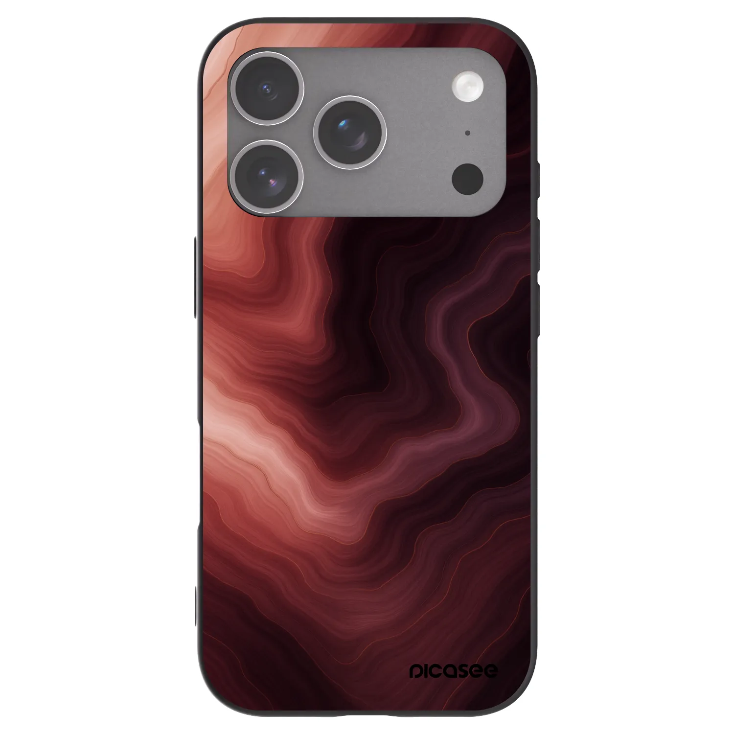 Picasee Μαύρη θήκη σιλικόνης για Apple iPhone 18 Pro - Rouge
