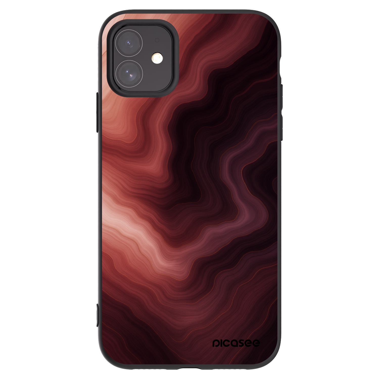 Picasee Μαύρη θήκη σιλικόνης για Apple iPhone 11 - Rouge