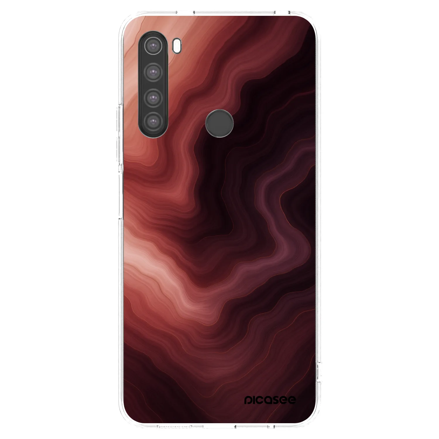 Picasee διαφανής θήκη σιλικόνης Xiaomi Redmi Note 8 - Rouge