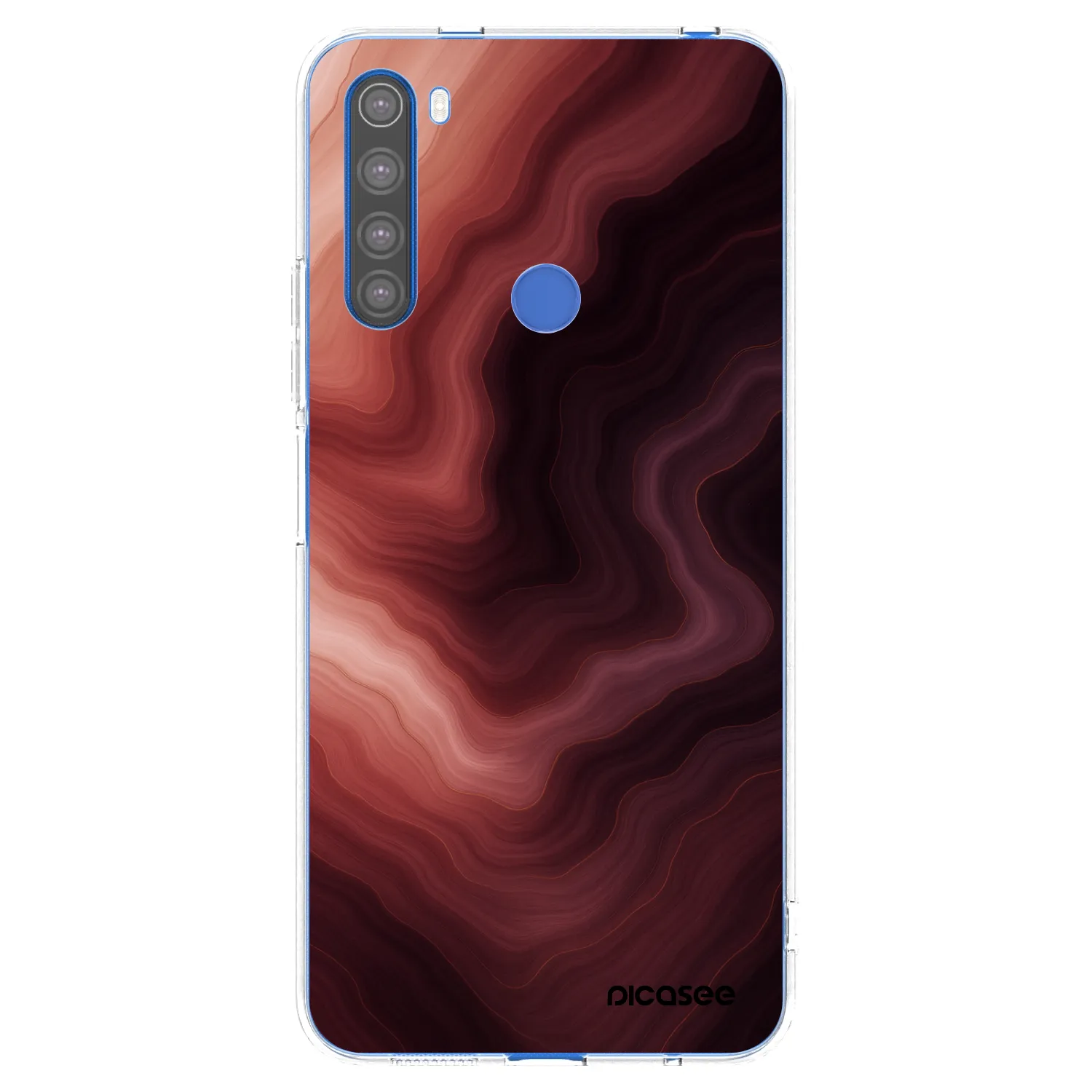 Picasee διαφανής θήκη σιλικόνης Xiaomi Redmi Note 8T - Rouge