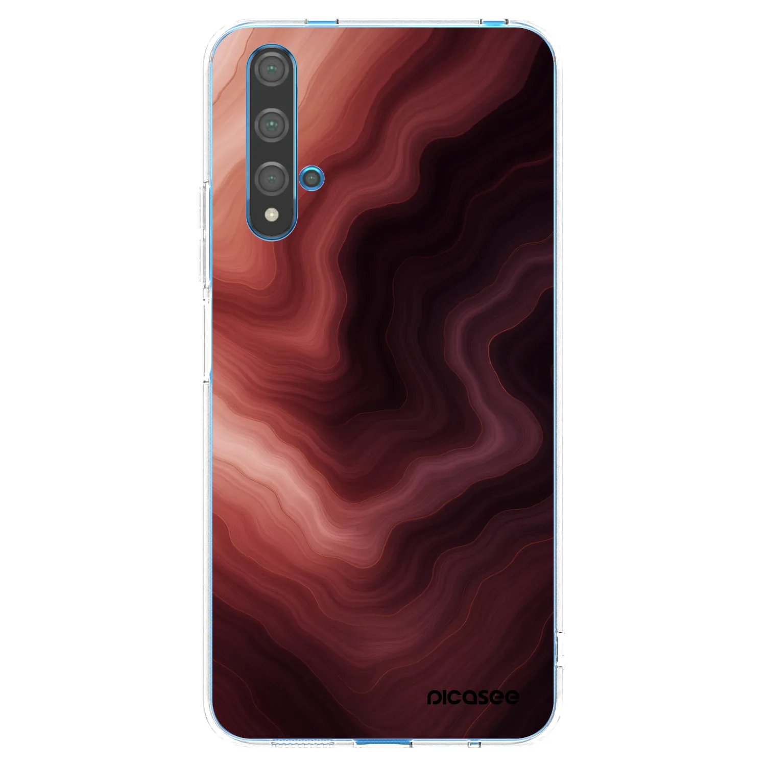 Picasee διαφανής θήκη σιλικόνης Huawei Nova 5T - Rouge