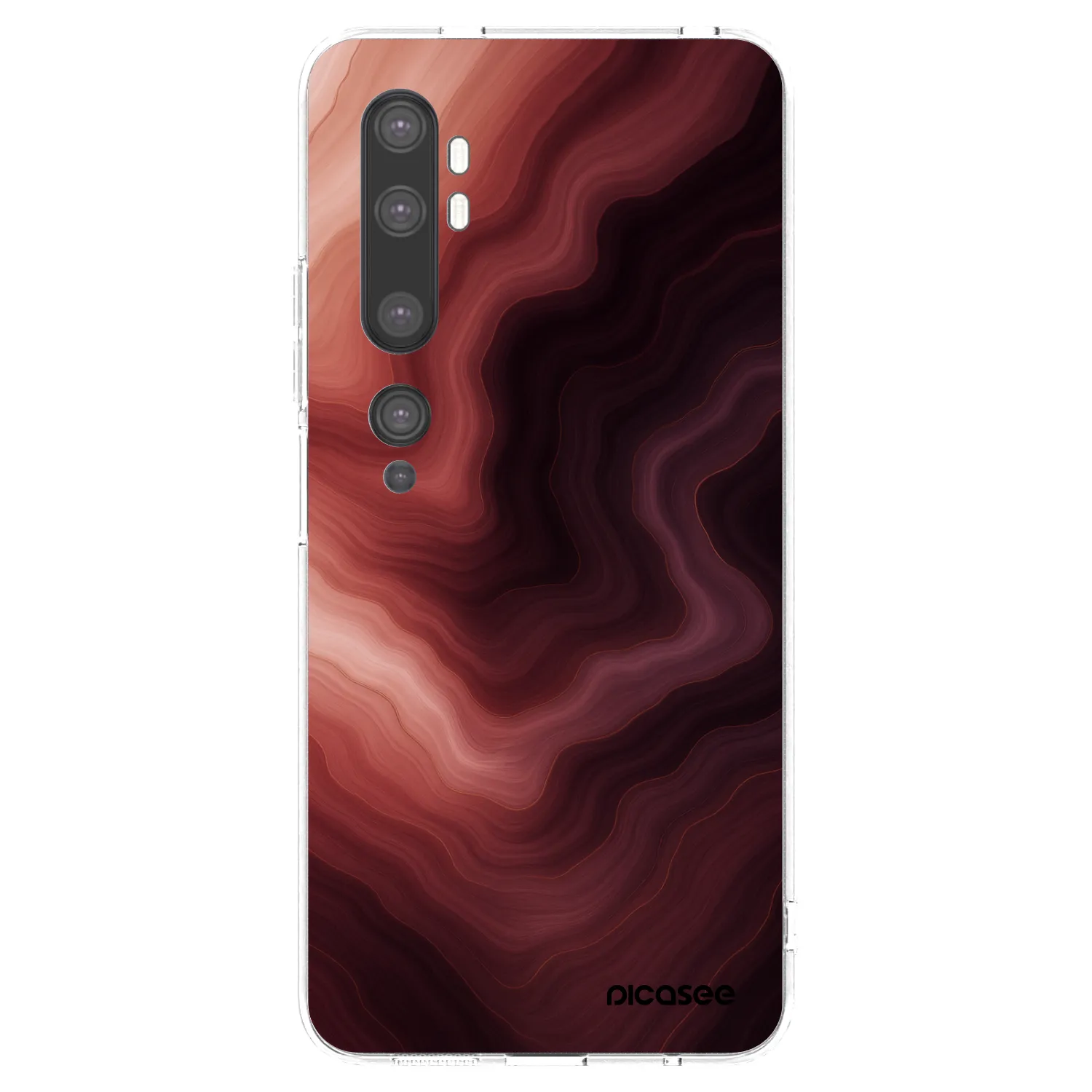 Picasee διαφανής θήκη σιλικόνης Xiaomi Mi Note 10 (Pro) - Rouge