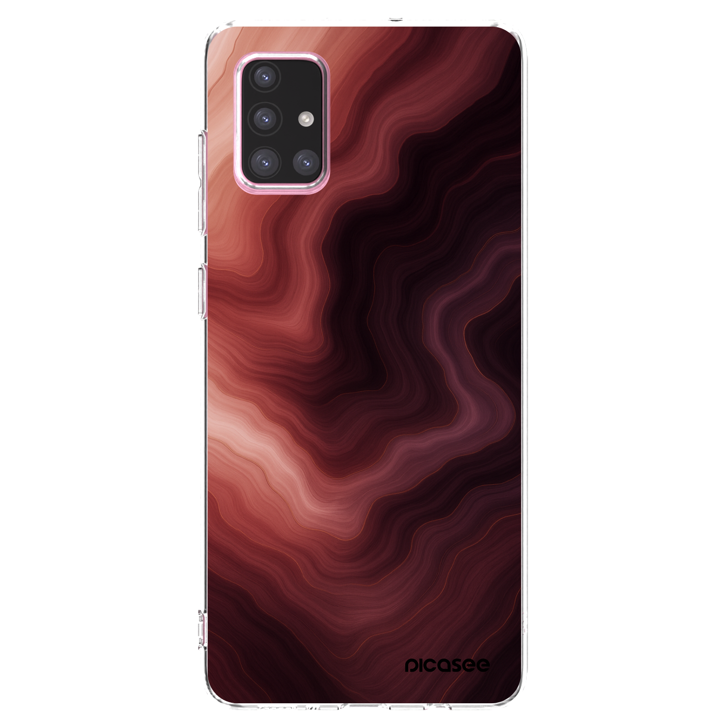 Picasee διαφανής θήκη σιλικόνης Samsung Galaxy A71 A715F - Rouge