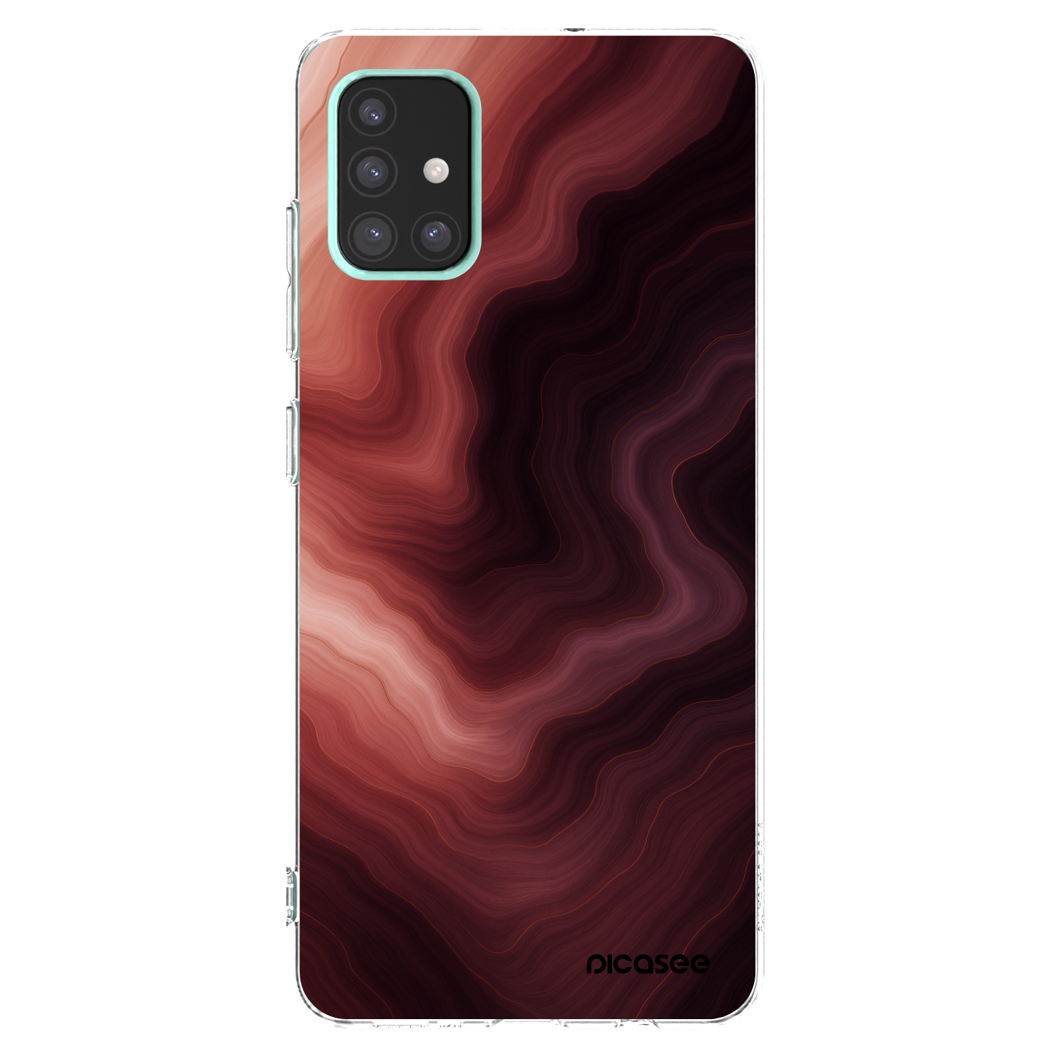 Picasee διαφανής θήκη σιλικόνης Samsung Galaxy A51 A515F - Rouge