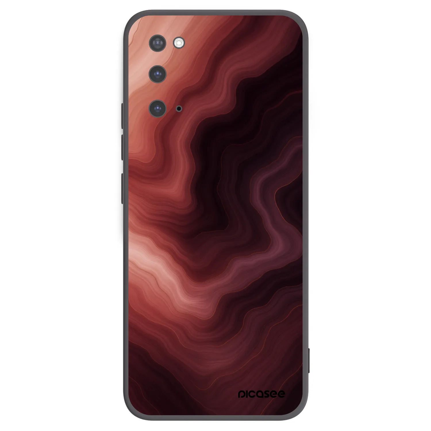 Picasee Μαύρη θήκη σιλικόνης για Samsung Galaxy S20 G980F - Rouge