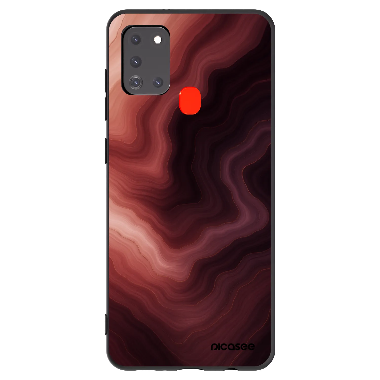 Picasee Μαύρη θήκη σιλικόνης για Samsung Galaxy A21s - Rouge