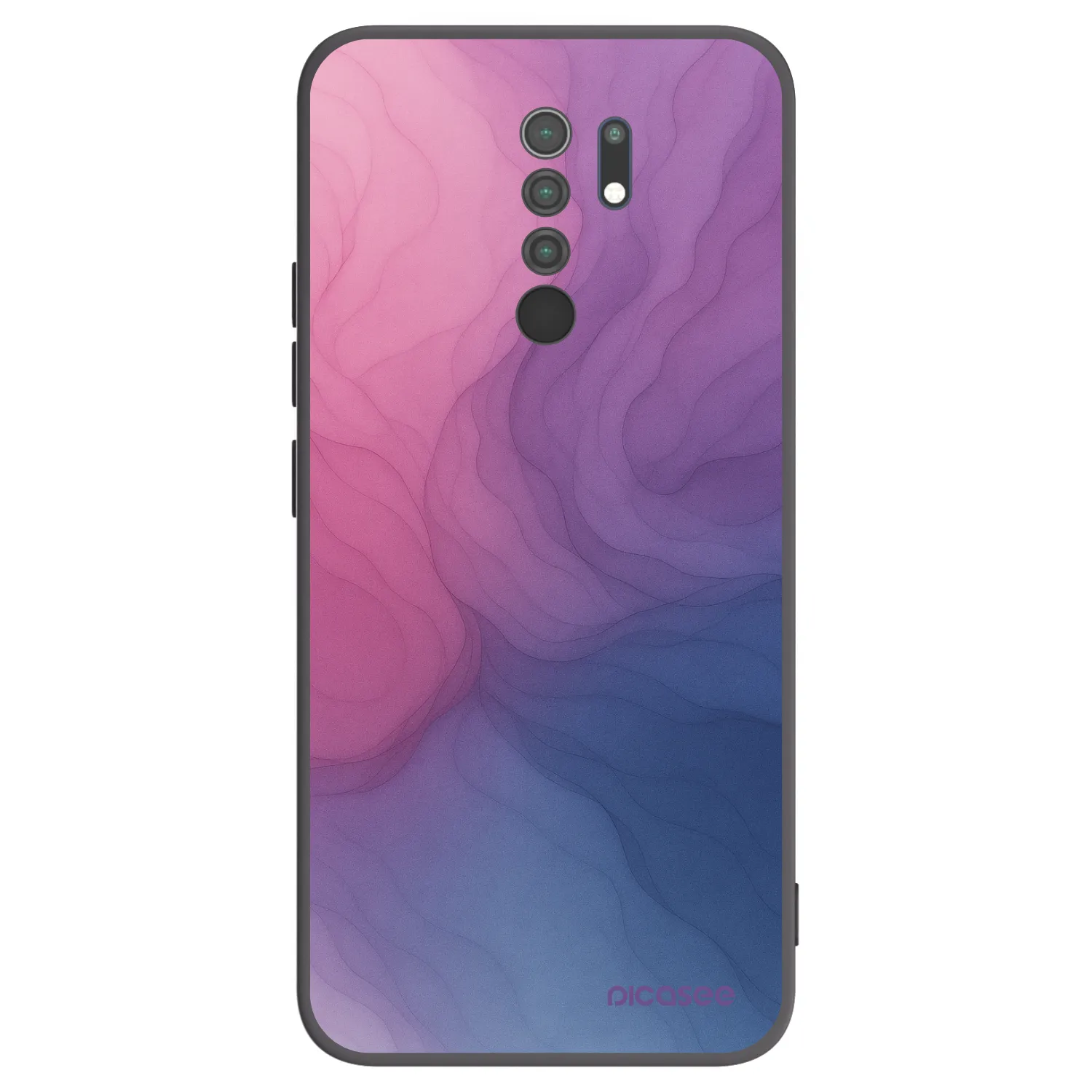 Picasee Μαύρη θήκη σιλικόνης για Xiaomi Redmi 9 - Silk