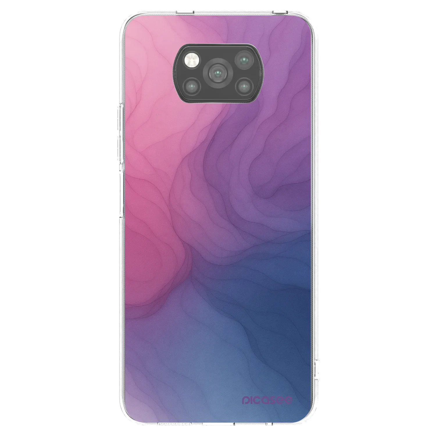 Picasee Μαύρη θήκη σιλικόνης για Xiaomi Poco X3 - Silk