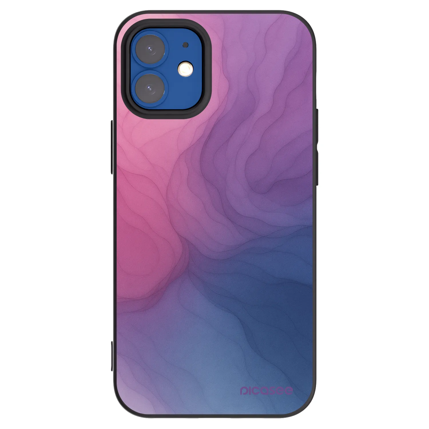 Picasee Μαύρη θήκη σιλικόνης για Apple iPhone 12 mini - Silk