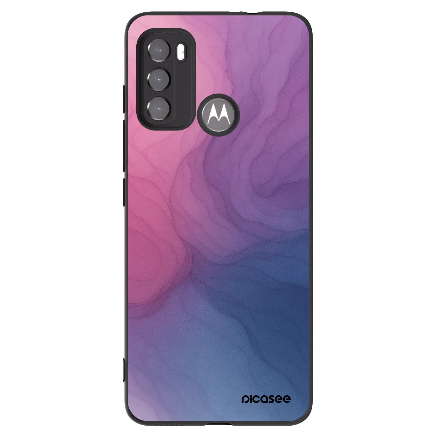 Picasee Μαύρη θήκη σιλικόνης για Motorola Moto G60 - Silk