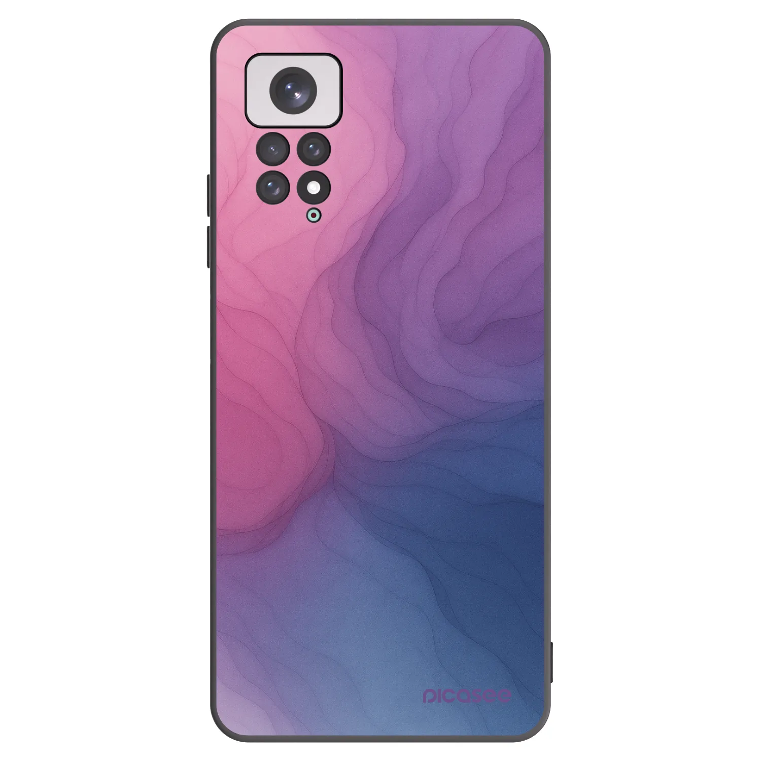 Picasee Μαύρη θήκη σιλικόνης για Xiaomi Redmi Note 11 - Silk