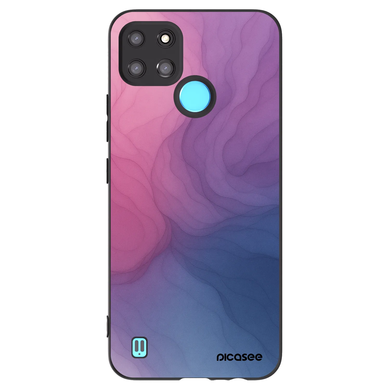 Picasee Μαύρη θήκη σιλικόνης για Realme C21Y - Silk