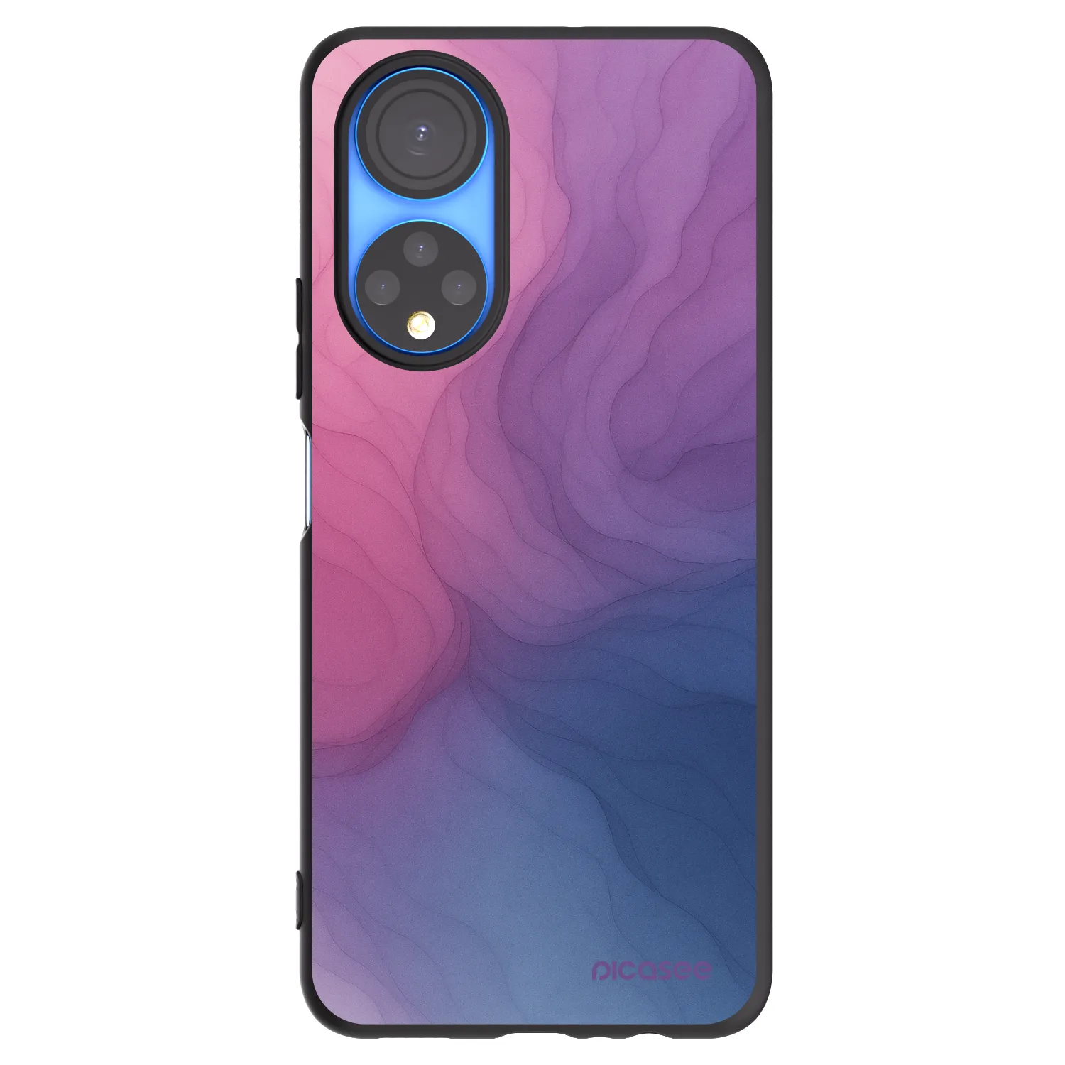 Picasee Μαύρη θήκη σιλικόνης για Honor X7 - Silk