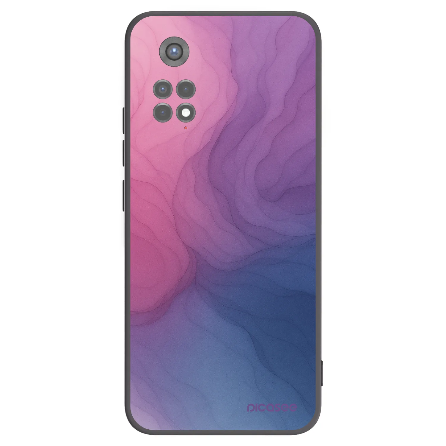 Picasee Μαύρη θήκη σιλικόνης για Xiaomi Redmi Note 11S 5G - Silk