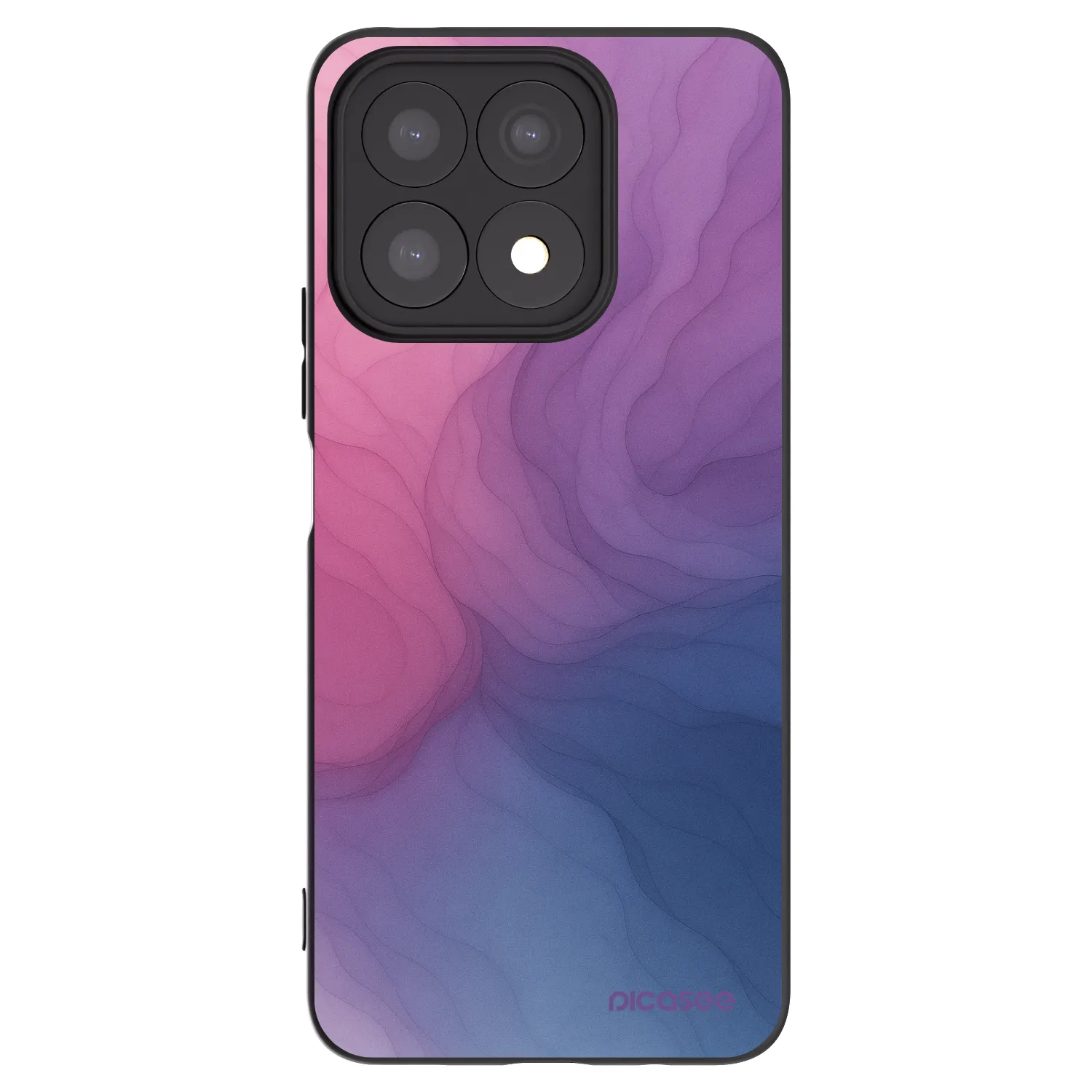 Picasee Μαύρη θήκη σιλικόνης για Honor X8a - Silk