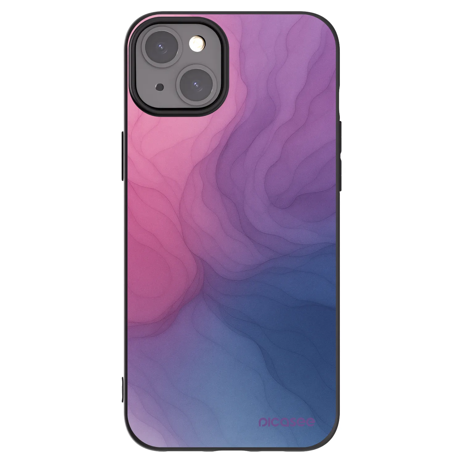 Picasee Μαύρη θήκη σιλικόνης για Apple iPhone 15 Plus - Silk
