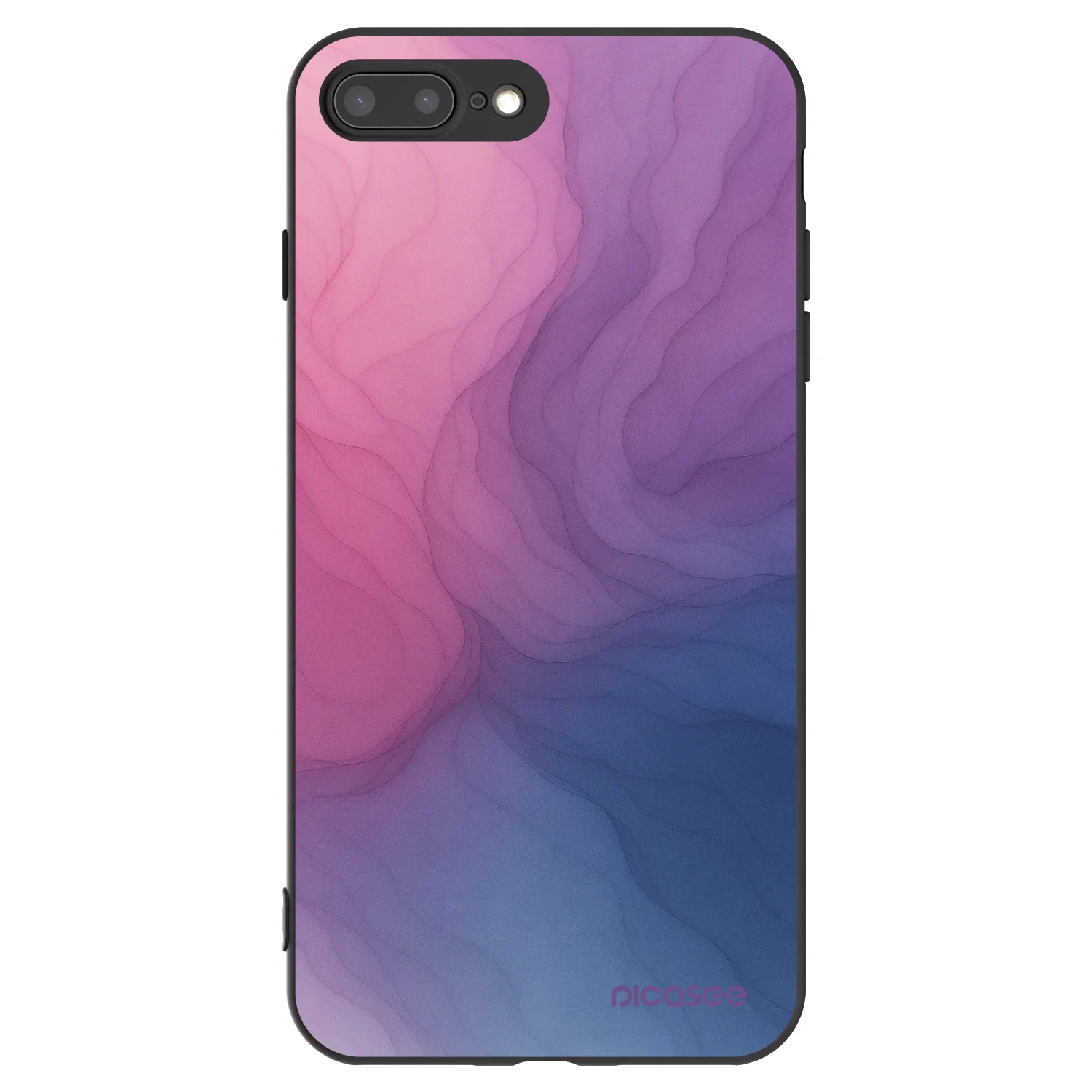 Picasee Μαύρη θήκη σιλικόνης για Apple iPhone 8 Plus - Silk