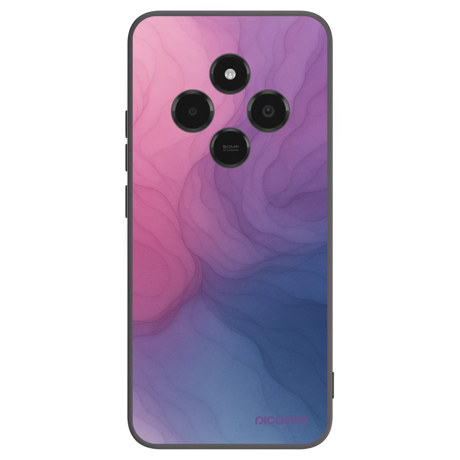 Picasee Μαύρη θήκη σιλικόνης για Xiaomi Poco C75 - Silk