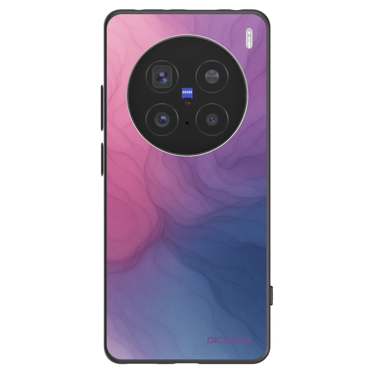 Picasee Μαύρη θήκη σιλικόνης για Vivo X200 Pro - Silk