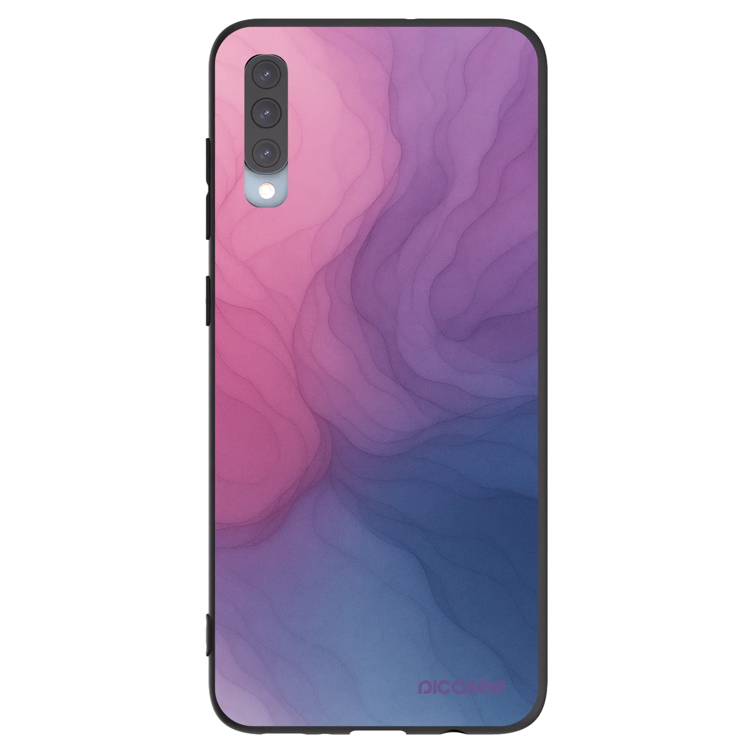 Picasee Μαύρη θήκη σιλικόνης για Samsung Galaxy A70 A705F - Silk