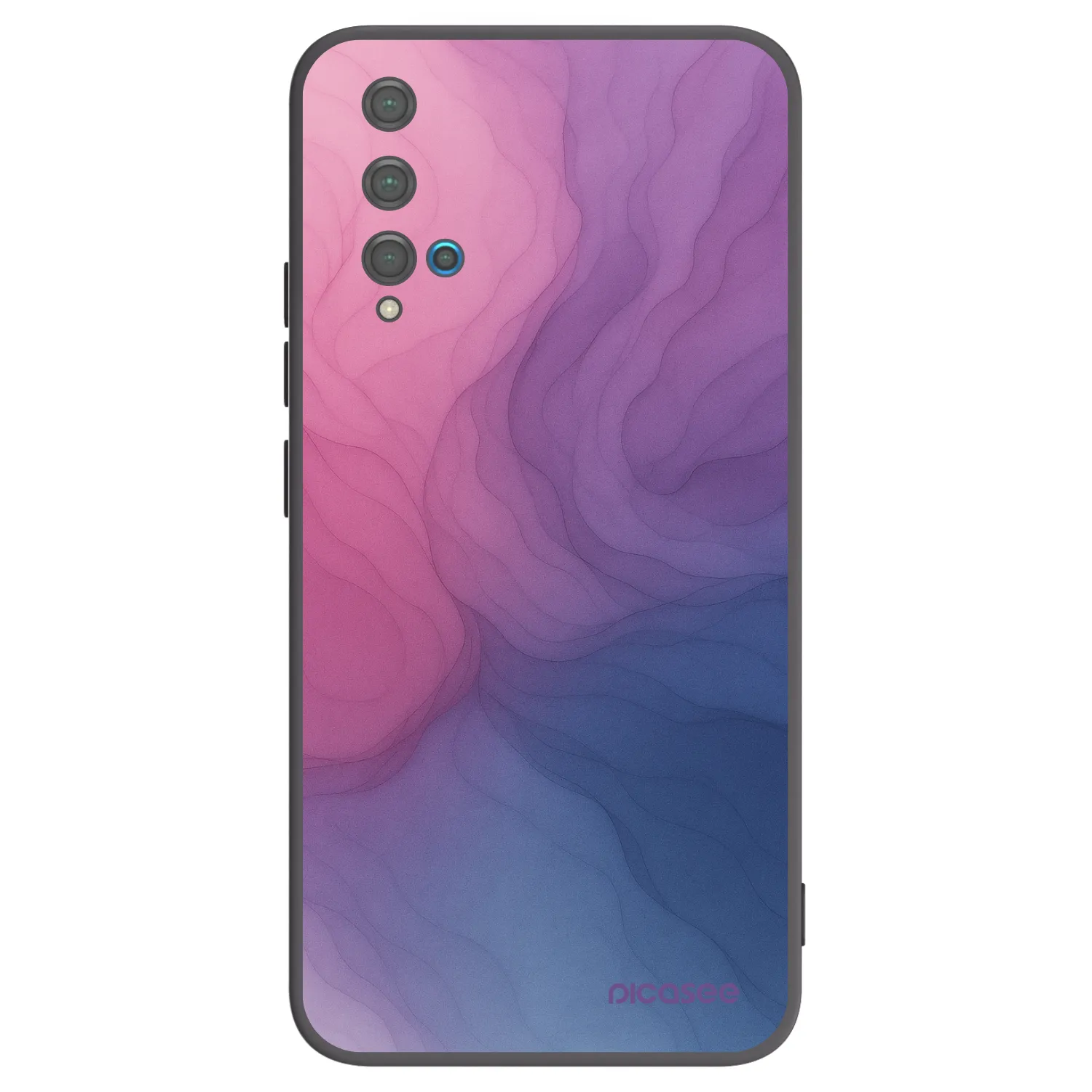 Picasee Μαύρη θήκη σιλικόνης για Huawei Nova 5T - Silk