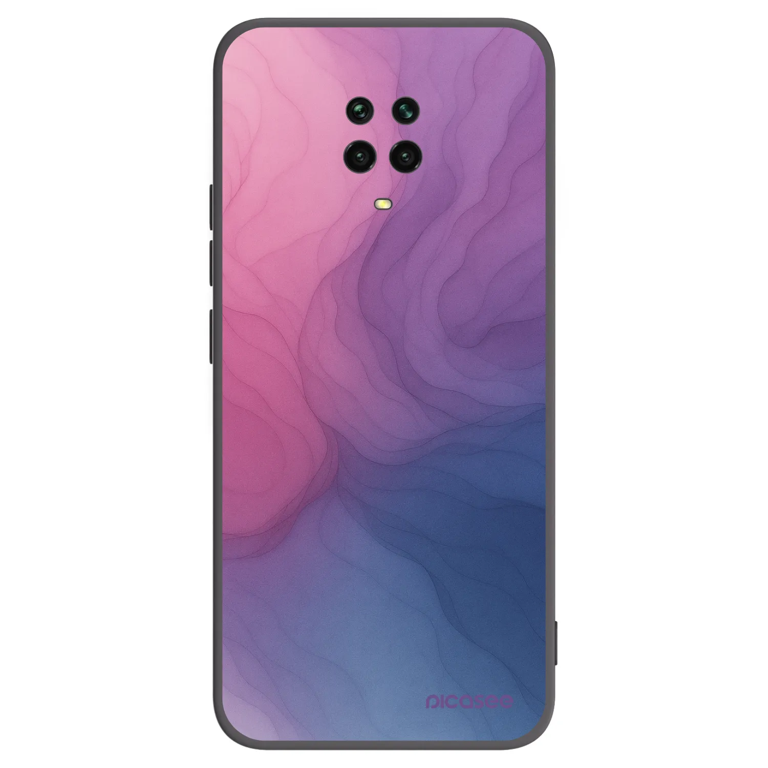 Picasee Μαύρη θήκη σιλικόνης για Xiaomi Redmi Note 9 Pro - Silk