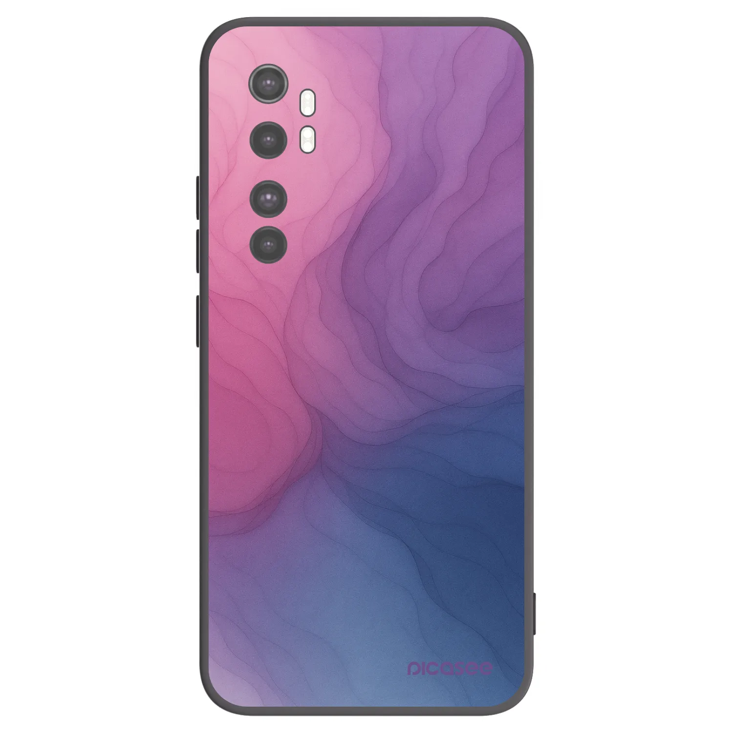 Picasee Μαύρη θήκη σιλικόνης για Xiaomi Mi Note 10 Lite - Silk