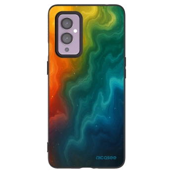 Picasee Μαύρη θήκη σιλικόνης για OnePlus 9 - Solar