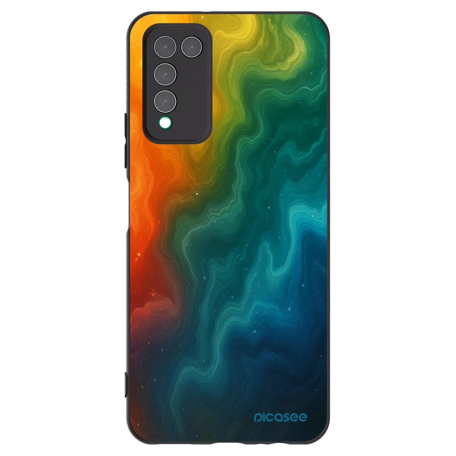 Picasee Μαύρη θήκη σιλικόνης για Honor 10X Lite - Solar