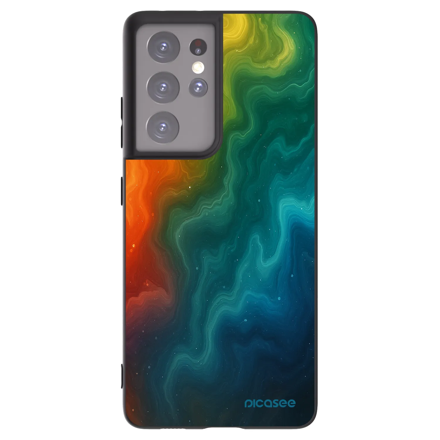 Picasee Μαύρη θήκη σιλικόνης για Samsung Galaxy S21 Ultra 5G G998B - Solar