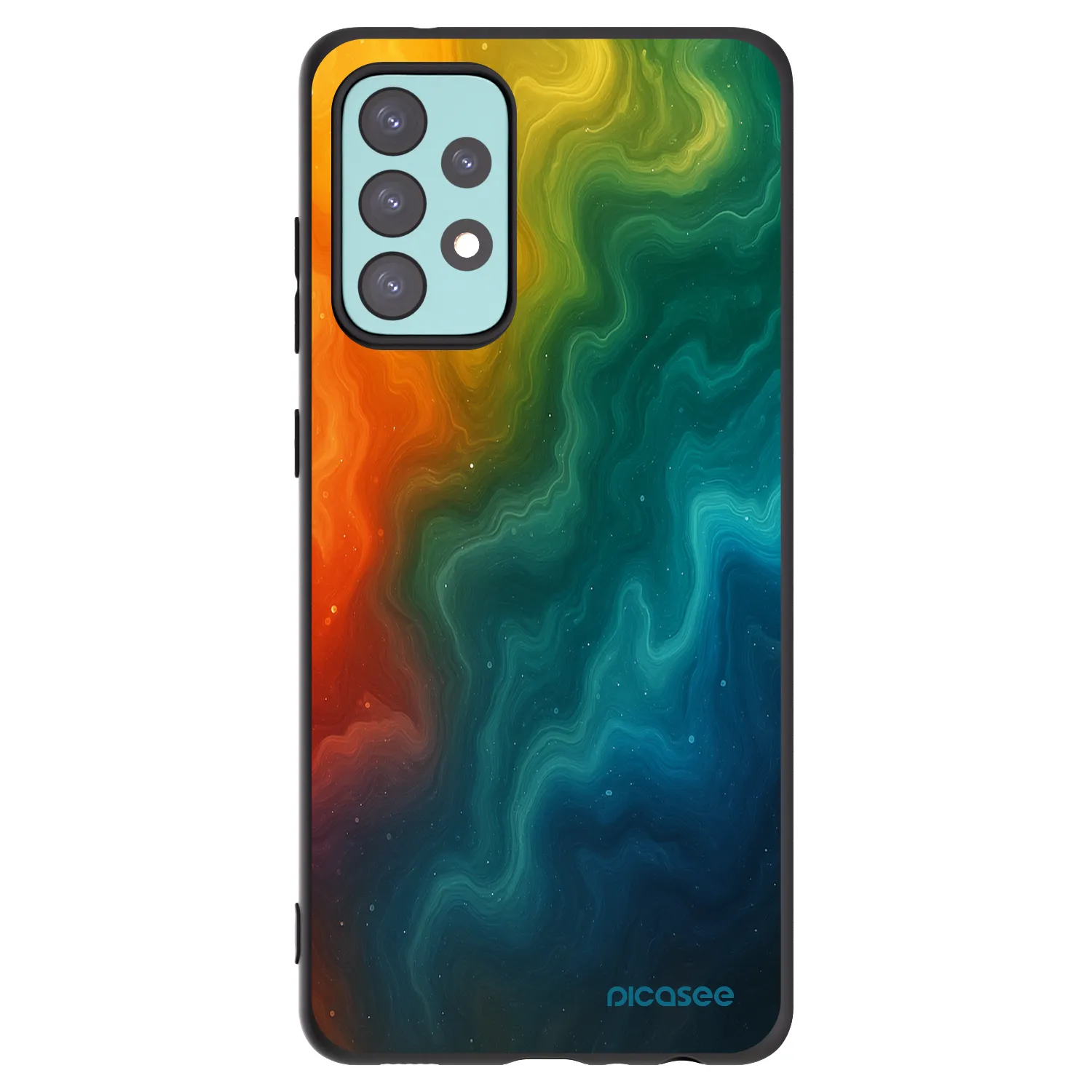 Picasee Μαύρη θήκη σιλικόνης για Samsung Galaxy A72 A725F - Solar